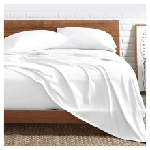 Funky Gadgets Single Bed Flat Sheets White 100% Egyptian Cotton Bed Sheet 300 Thread Count Egyptian Cotton Bedding Luxury Hotel Quality Plain Dyed Bre