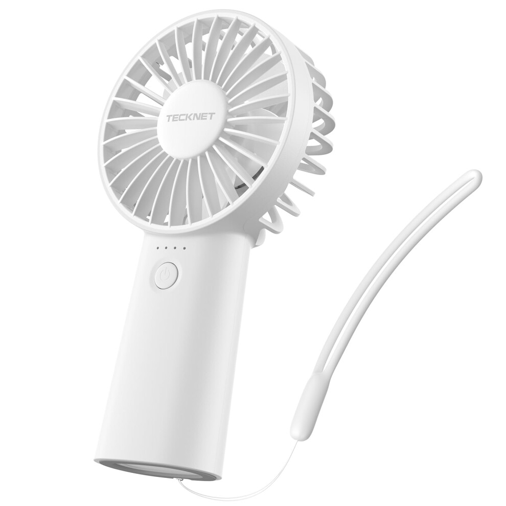 Tecknet Handheld Fan Rechargeable, 5000Mah Portable Fan With Led Battery Indicator, 5 Speeds & 16H Working Time, Small Usb Fan Personal Hand Fan For
