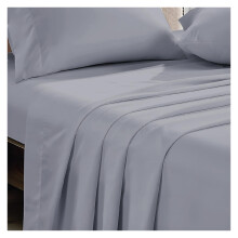 APEX FURNISHINGS Flat Sheet Grey 100% Egyptian Cotton 300 Thread Count King size Bed Sheets - Breathable and Fade Resistant Hotel Bedding Flat Sheets