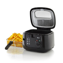 Swan 2.5 Litre Deep Fat Fryer with Viewing Window, Adjustable temperature controls, Easy Clean, 1800W, Black, SD6080BLKN