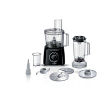 Bosch MultiTalent 3 MCM3201BGB 800W 2.3L Food Processor with 2 speeds, 1 litre blender and/Slicing/Grating/Beating attachments. - Black
