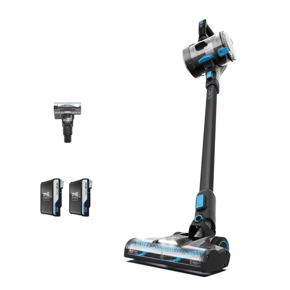 Vax Onepwr Blade 4 Pet Dual Battery Cordless Vacuum Cleaner With Motorised Pet Tool – Clsv-B4dp, Graphite/Cyan Blue
