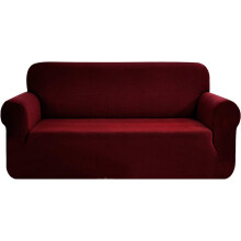SAMSTEX Stylish Sofa Covers 4 Seater High Stretch 4 Seater Sofa Cover 1-Piece Sofa Slipcovers Thick Soft Sofa Protector Machine Washable Non-Slip Couc