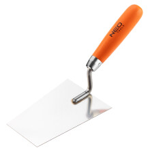 Trapéz alakú stukkó glettvas, 140 mm, fa nyéllel