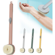 (Pink, -) 2024 Long Handle Shower Brush with Soap Dispenser, Green