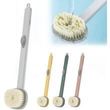 (Gray, -) 2024 Long Handle Shower Brush with Soap Dispenser, Green