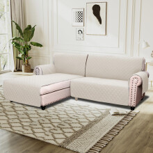 BellaHills Sofa Cover L Shape 2 Piece Couch Cover for Sectional Sofa Non Slip Corner Sofa Cover Water Resistant Chaise Sofa Cover for Dogs (Left Chais