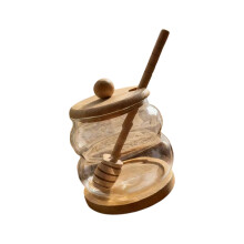 Honigspender aus versiegeltem Glas,-Flaches Licht 330 ml