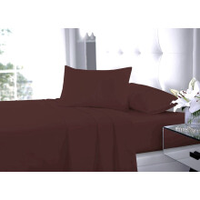 New Easy Care Soft Cotton Rich Polycotton Pillowcase Pair Only (Chocolate, Pillowcase Pair)