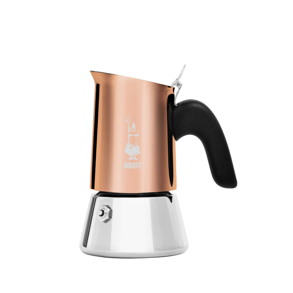 Bialetti New Venus coffee maker 2 cups, anti-burn handle, not suitable for induction, 2 cups (85 ml), stainless steel, color - copper, wattage - 3600 - Image 3