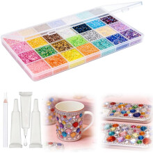 (32000 PCS, -) 2026 Hartsihyytelö Strassit Kit, 24000 kpl Flatback Jalokiviä