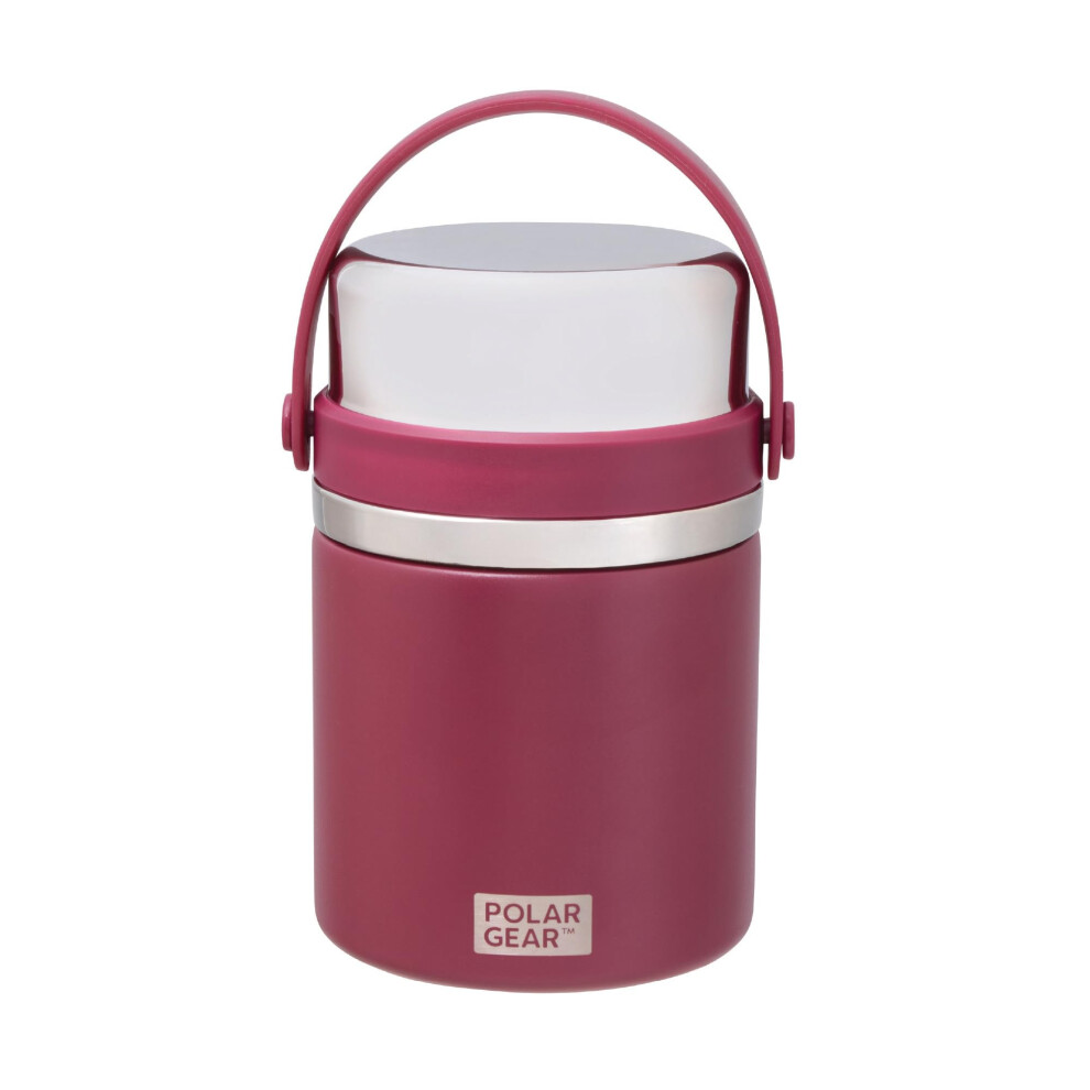 Polar Gear 600Ml Hot Food Flask & Foldable Spoon - Vacuum Insulated Double Wall Stainless Steel Thermos Soup Flask Jars Leakproof And Bpa Free - Lunch