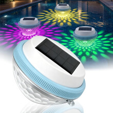 (Auto color shift, -) 2026 Solar Floating Pool Lights, Waterproof LED 2 Mixed