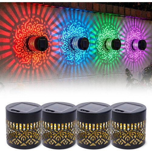 (4PCS, -) 2026 Decorative Solar Mandala Lights, 4PCS Waterproof
