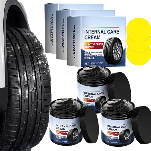 (3Pcs, -) 3Pcs Tire Coating Polishing Paste, Rubber Plastic Dressing