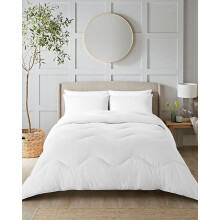 Night Lark Coverless Duvet Double 4.5 Tog - Polar White | Lightweight Double Quilt 4.5 Tog, Summer Duvet with Pillowcase Set