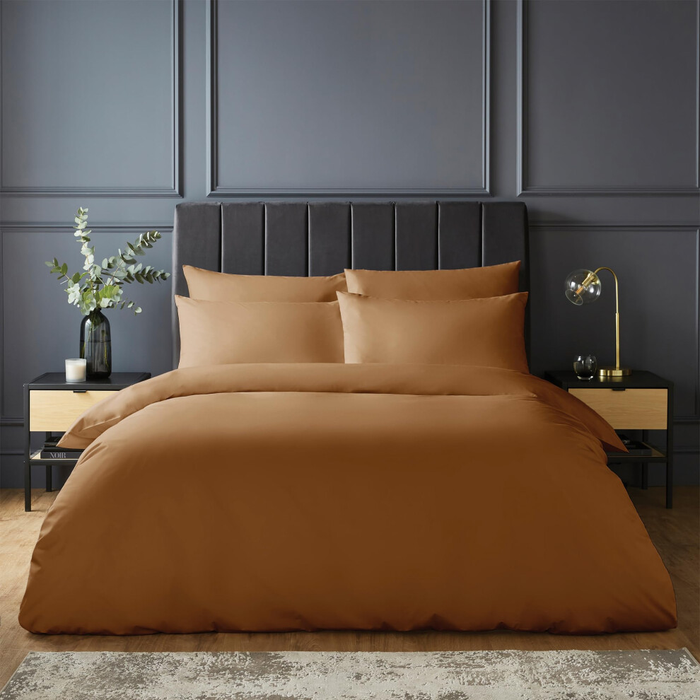 Silentnight Pure Cotton Duvet Set - Luxurious Cool Soft Touch 200 Thread Count - Button Fastening - Breathable 100% Cotton Quilt Cover + Pillowcase Be