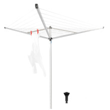 Brabantia 30m Essential Rotary Washing Line + Ground Tube (Grey)