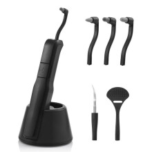 (Matches the image) Electric Tartar Dental Scaler Teeth Whitening Cleaning Tool Coffee Stains Removal Home Use Teeth Cleaner with Tongue Scraper