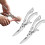 (Silver 2pcs, -) Ciseaux cuisine, coupe os, acier 1