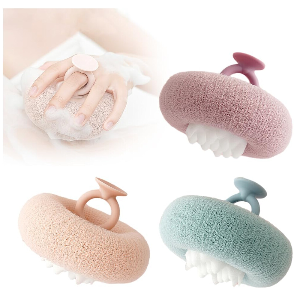 Oimg (Style_name, -) 2024 2-In-1 Sunflower Bath Ball, Exfoliating Sponge 4Pcs