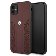 BMW Læder Curve Perforeret Rødt iPhone 11 Etui