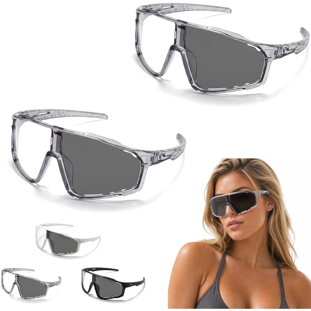 (#A-2Pcs, -) Uv400 Photochromic Polarised Safety Glasses, Impact 5437706604181