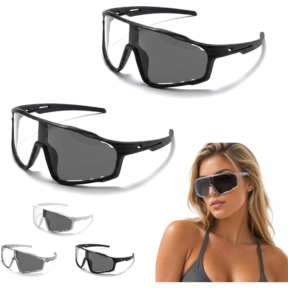 (#B-2Pcs, -) Uv400 Photochromic Polarised Safety Glasses, Impact 5437706604198