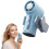 (Blue 1pc, -) Mini ventilateur clip, affichage LED 1