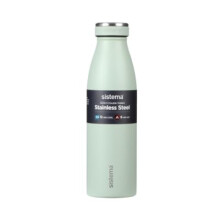 Sistema Hydrate Stainless Steel Water Bottle | 500 ml Leak-Proof Reusable Water Bottle | BPA & Phthalate Free | Double Wall Vacuum Insulation | Keeps