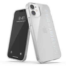 Custodia SuperDry trasparente argento per iPhone 12 mini