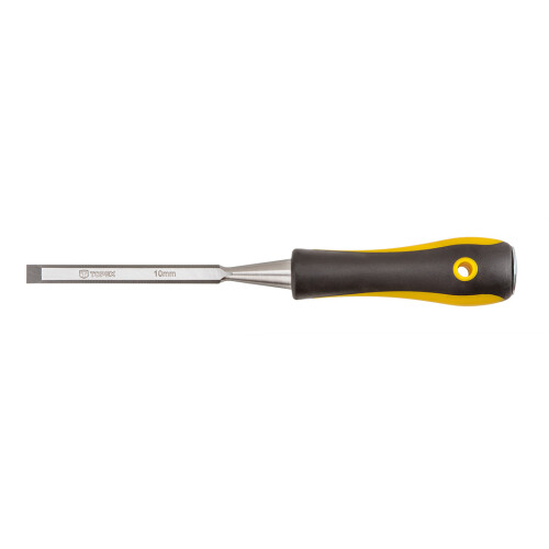 Ciseau de 10 mm, manche bimatière, acier CrV