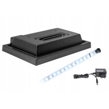 Akvarieovertræk 40x25 sort + LED-belysning HVID 5630