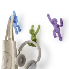 Umbra Buddy Wall Hooks, Set of 3, Multicolor, Recycled ABS