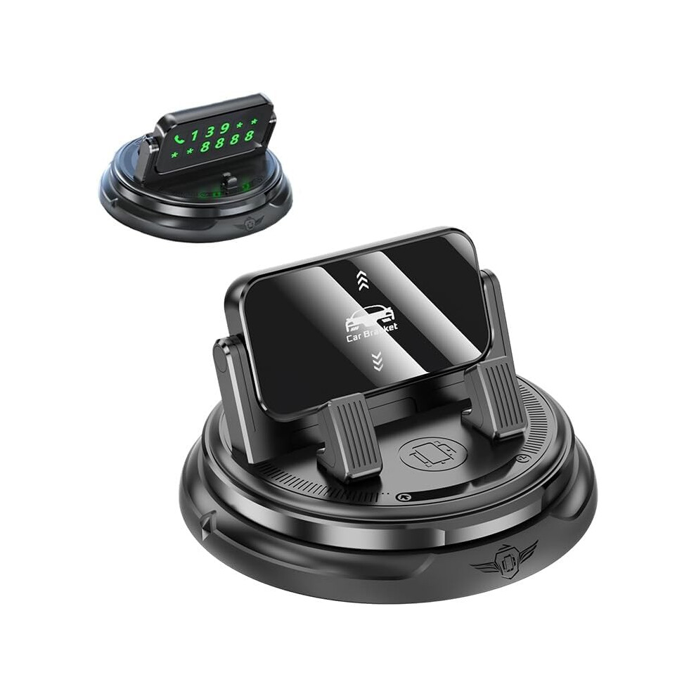 ( 1Pc, -) 2026 Car Phone Holder, 360 Rotation Dashboard Mount Black 5437706631897