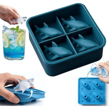 (1PCS, -) Hai Silikon Eiswürfelform, Mini, 3D, Wiederverwendbar, Eis, Tray, Kühlschrank, Getränke, Whiskey, Cocktail