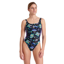 ARENA BADETØJ DAME BADEDRAGT, U-RYG, FUN PLANET, SORT MULTIFARVET 007065/550 S (36)