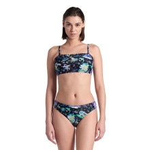 Maillot de bain bandeau Arena Fun Planet pour femme, noir multicolore, référence 007062/550 S