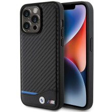 iPhone 15 Pro Max Hülle BMW Leder Carbon Schwarz