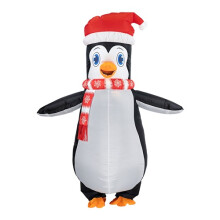 Déguisement gonflable pingouin de Noël, pour adulte
