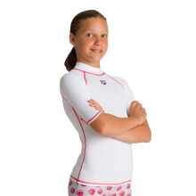 ARENA GIRL'S RASH GEST S/S BLANC 003141/100 116 (6-7)