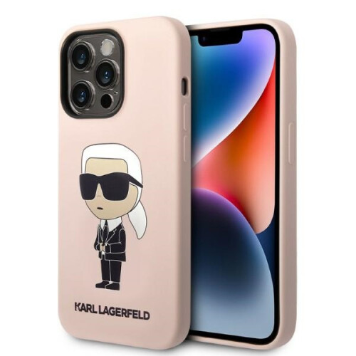 Coque MagSafe rose Karl Lagerfeld pour iPhone 14 Pro