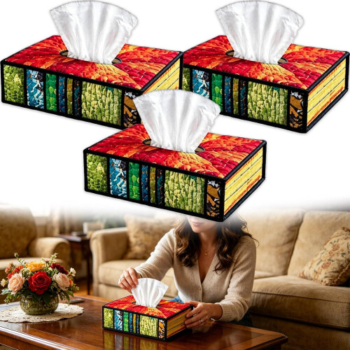 (3PCS, -) Tissue Box Sewing Kit, DIY Craft Project