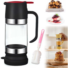 (Black, -) Honigspender, Gelb, 2 Stück, Tropffrei, Basis, Sirup, Kaffee, Tee, Pfannkuchen, Ahorn, Behälter