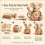 (# 2, -) Kit souris patchwork, tissu, boutons 5