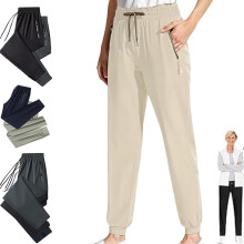 (Khaki-tapered, 5X-Large) Herren Sport Hose, Eisenseide, Quick-Dry, Dehnbar, Casual, Freizeit, Outdoor, Sport, Männer, Hose, Basic
