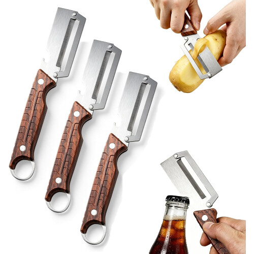 (A-3PCS, -) 3PCS Multi-Function Vegetable Peeler, Stainless Steel B