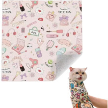 (#A4, M (within 11.1lbs)) Carteira leve estilo retrô com estampa de felinos, porta-cartões vintage com gatos.