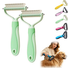 (2green, -) 3mix Pet Grooming Double-Sided Brush, Deshedding Tool