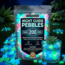 (Rainbow, -) 1000 de pietricele de grădină care strălucesc în întuneric, curcubeu, pietre luminoase